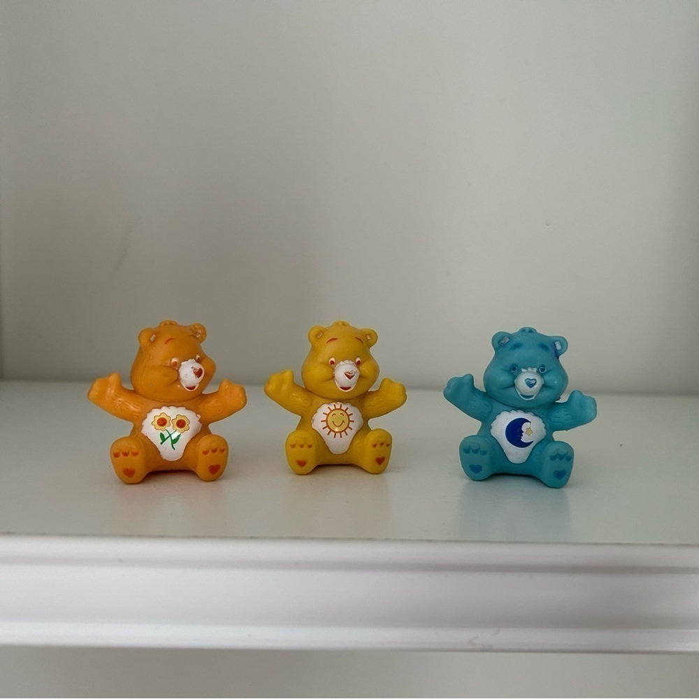 Three Vintage Care Bear Figurines
